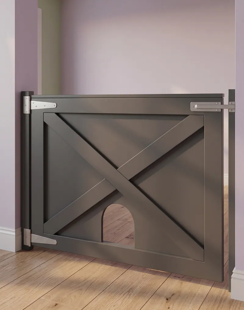 Barnhall Plus wood gate for children and pets by Lumina Gates, photo 1