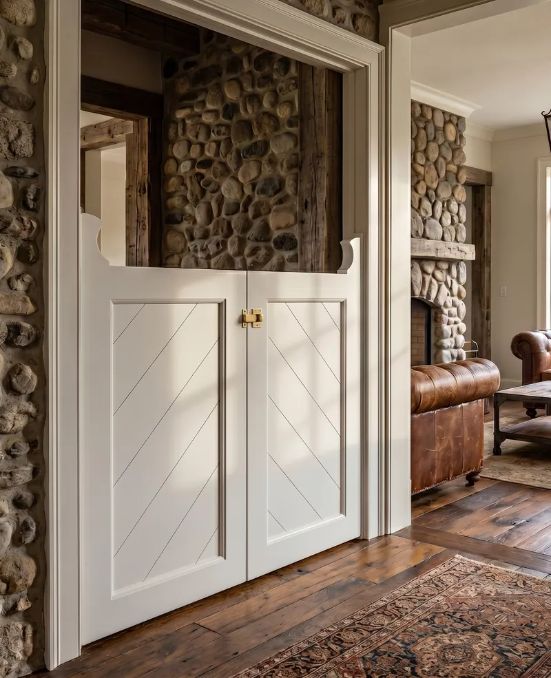 Double Barn wood gate for children and pets by Lumina Gates, photo 1