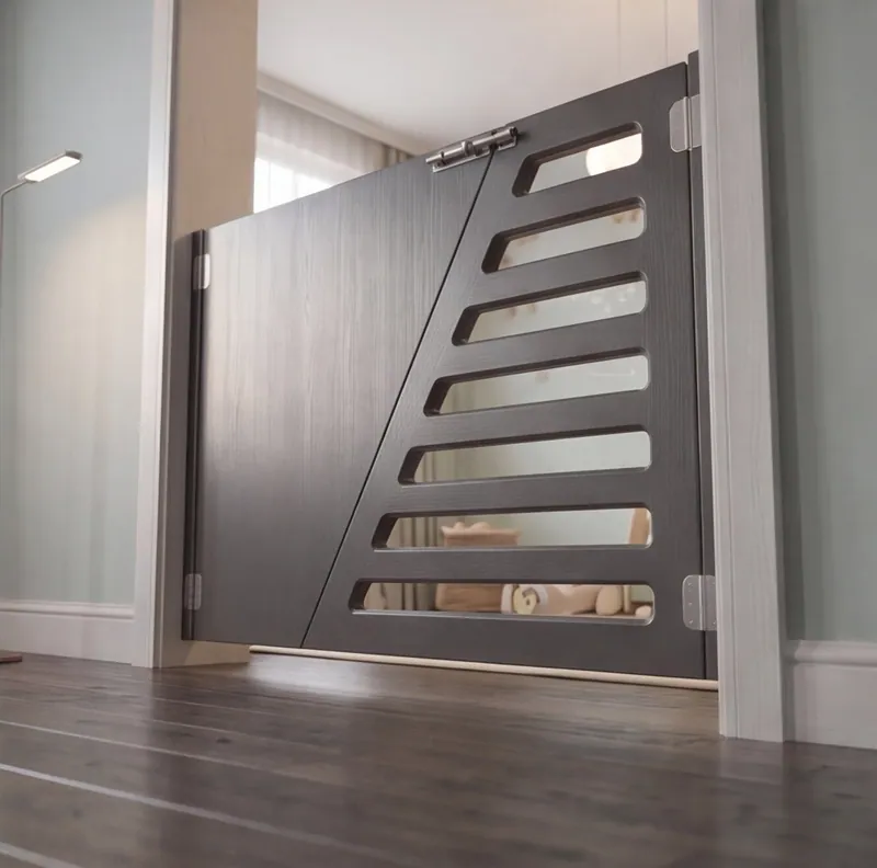 Elegant wood gate for children and pets by Lumina Gates, photo 1