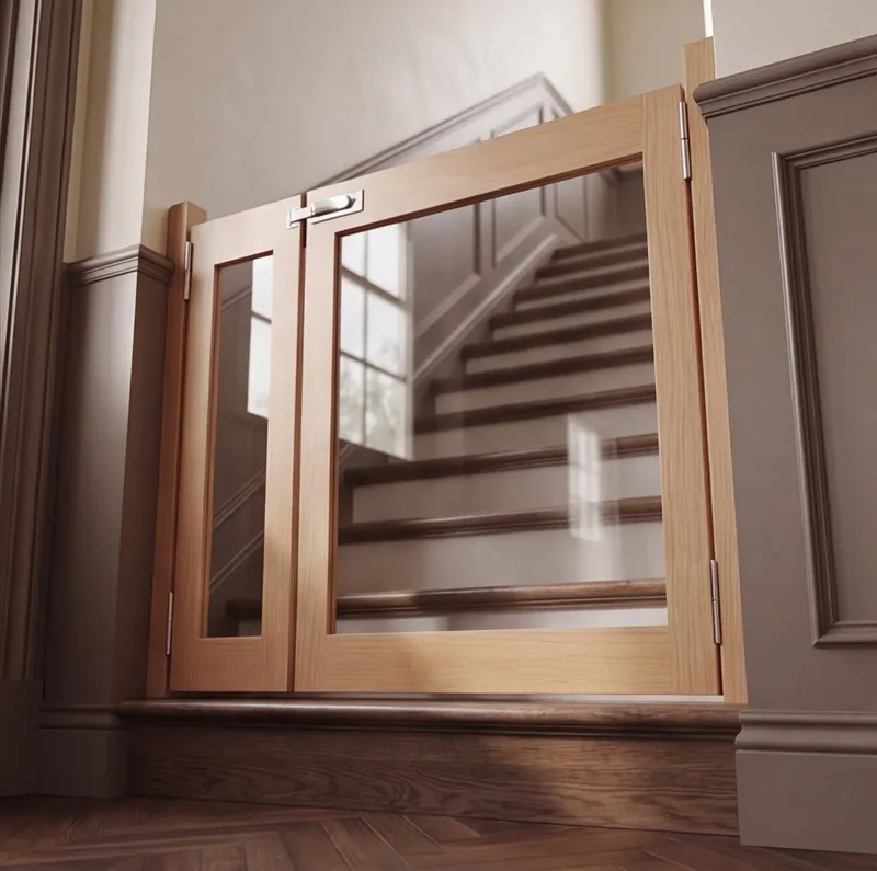 Liten Oak plexiglass gate for children and pets by Lumina Gates, photo 1